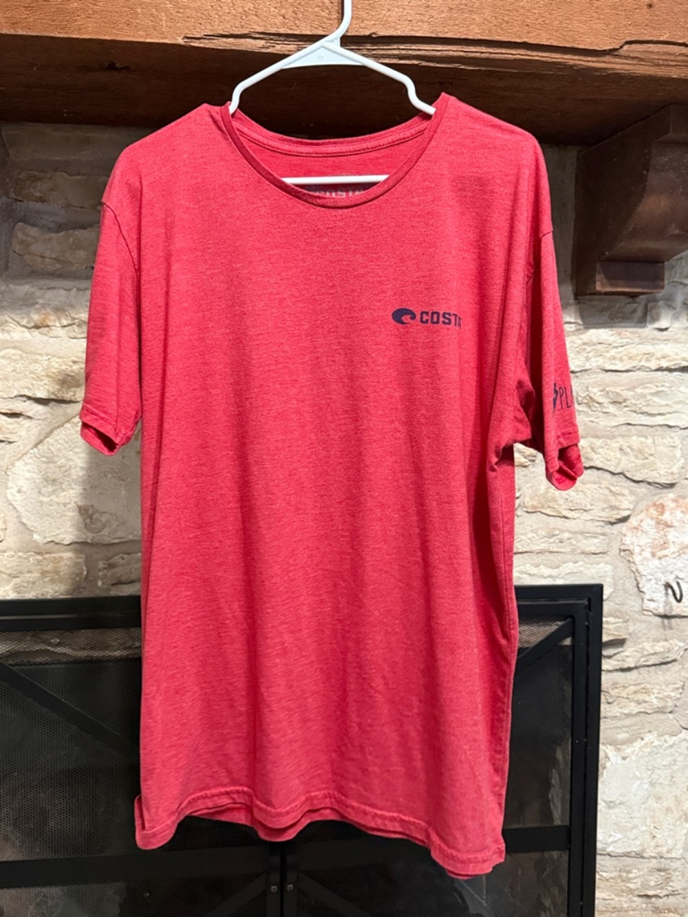 Costa Men’s Heather Red Short-Sleeve Crewneck T-Shirt